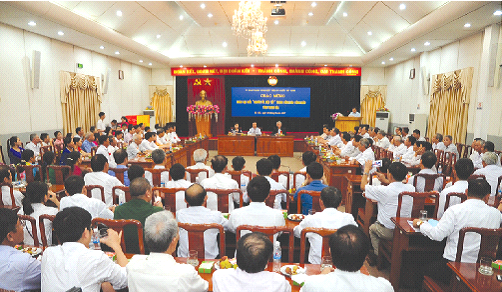Quang cảnh tại buổi viếng thăm UBTƯMTTQ Việt Nam của đoàn đại biểu “Người tốt, viêc tốt” trong đồng bào Công giáo tỉnh Thanh Hóa. Ảnh: Phạm Cường