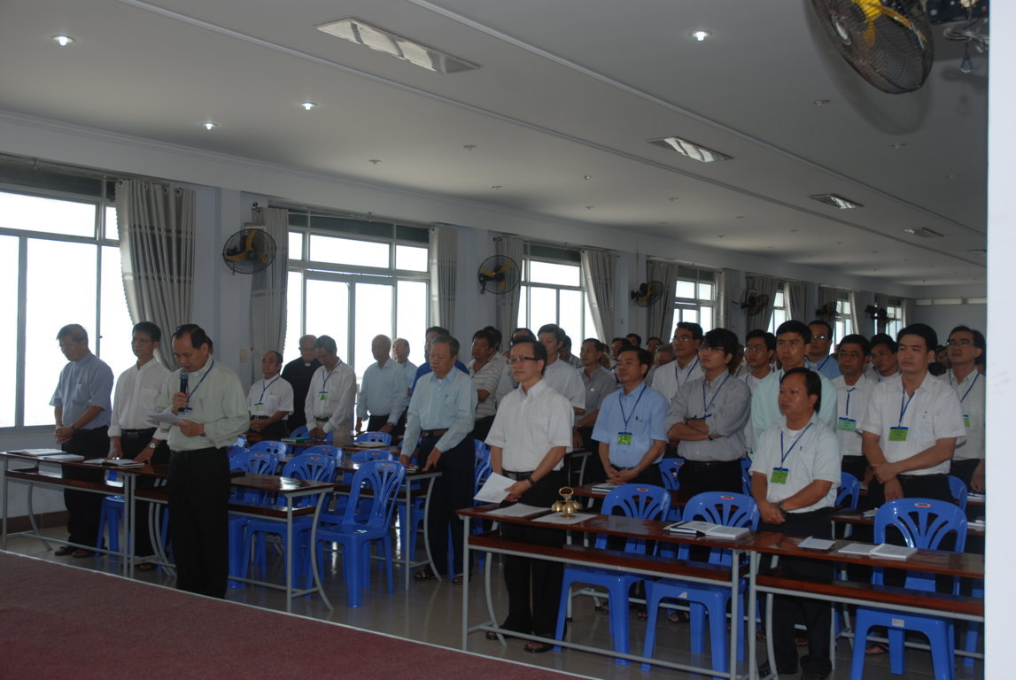 Tuần tĩnh tâm năm của linh mục đoàn giáo phận Long Xuyên. Ảnh: CTV