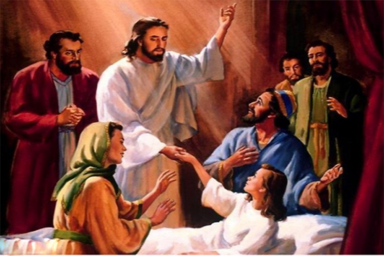Người nói với bà ta: "Này con, lòng tin của con đã cứu chữa con. Con hãy về bình an và khỏi hẳn bệnh." Ảnh: TL