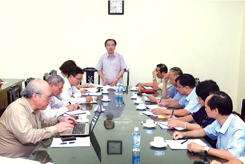 Phó Chủ tịch UBTƯ MTTQ Việt Nam Ngô Sách Thực phát biểu tại Hội nghị. Ảnh: Quang Vinh