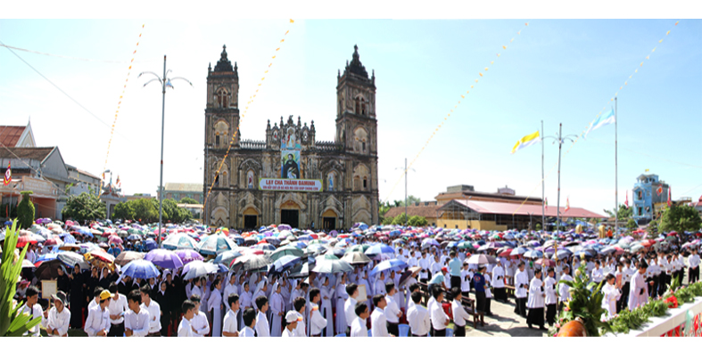 Lễ Đầu Dòng (Lễ kính thánh Tổ phụ Đa Minh) năm 2018 tại giáo phận Bùi Chu. Ảnh: CTV