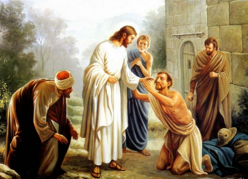 “Anh hãy đến hồ Silôê mà rửa”. Người mù làm theo thì được sáng mắt!. Ảnh: CTV