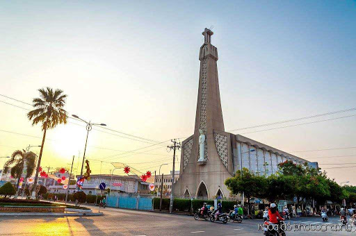 Nhà thờ Chính tòa giáo phận Long Xuyên. Ảnh: CTV