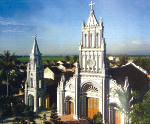 Nhà thờ giáo xứ Kẻ Láng. Ảnh: CTV