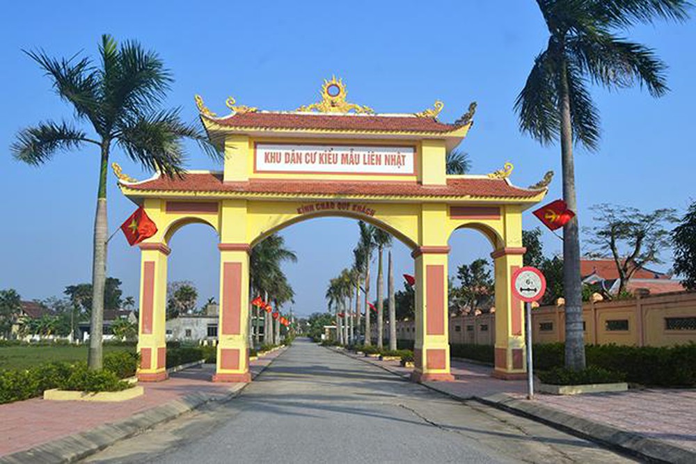 Thôn Liên Nhật - một trong những khu dân cư kiểu mẫu của xã Thạch Hạ. Ảnh: CTV