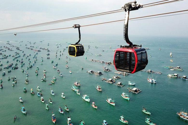 Cáp treo Hòn Thơm Phú Quốc.. Ảnh: Hoàng Hà