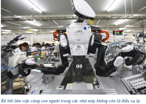 86% lao động trong ngành da giày, dệt may có thể mất việc làm trước sự tiến công như "vũ bão" của máy móc kỹ thuật cao, tự động hóa và robot.. Ảnh: Ngọc Mai