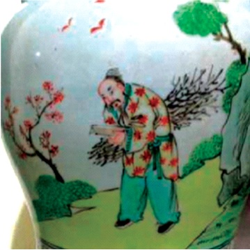 Tích Châu Mãi Thần trên chóe cổ. Ảnh: Hà Thành