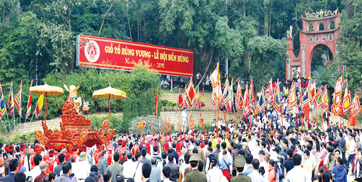 Tín ngưỡng thờ cúng Hùng Vương ở Phú Thọ là Di sản văn hóa phi vật thể đại diện của nhân loại. Ảnh: CTV