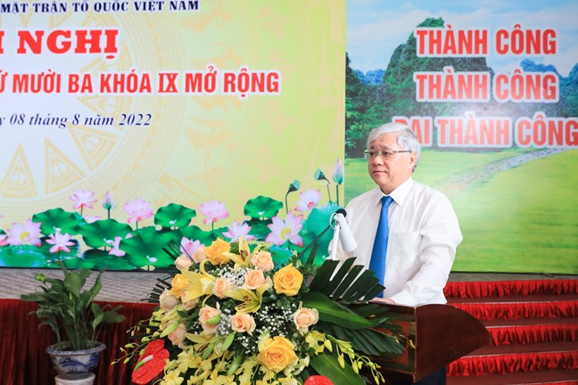 Chủ tịch Đỗ Văn Chiến phát biểu bế mạc Hội nghị 