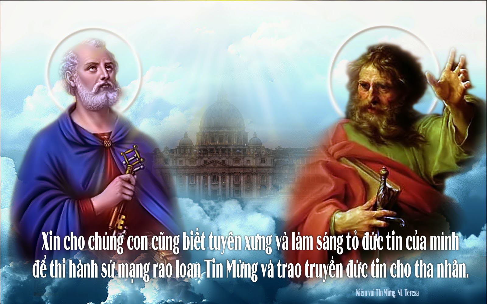 Chính nhờ các ngài Hội Thánh đã bắt đầu đón nhận đức tin, xin cho Hội Thánh cũng luôn trung thành tuân giữ lời các ngài giảng dạy. 