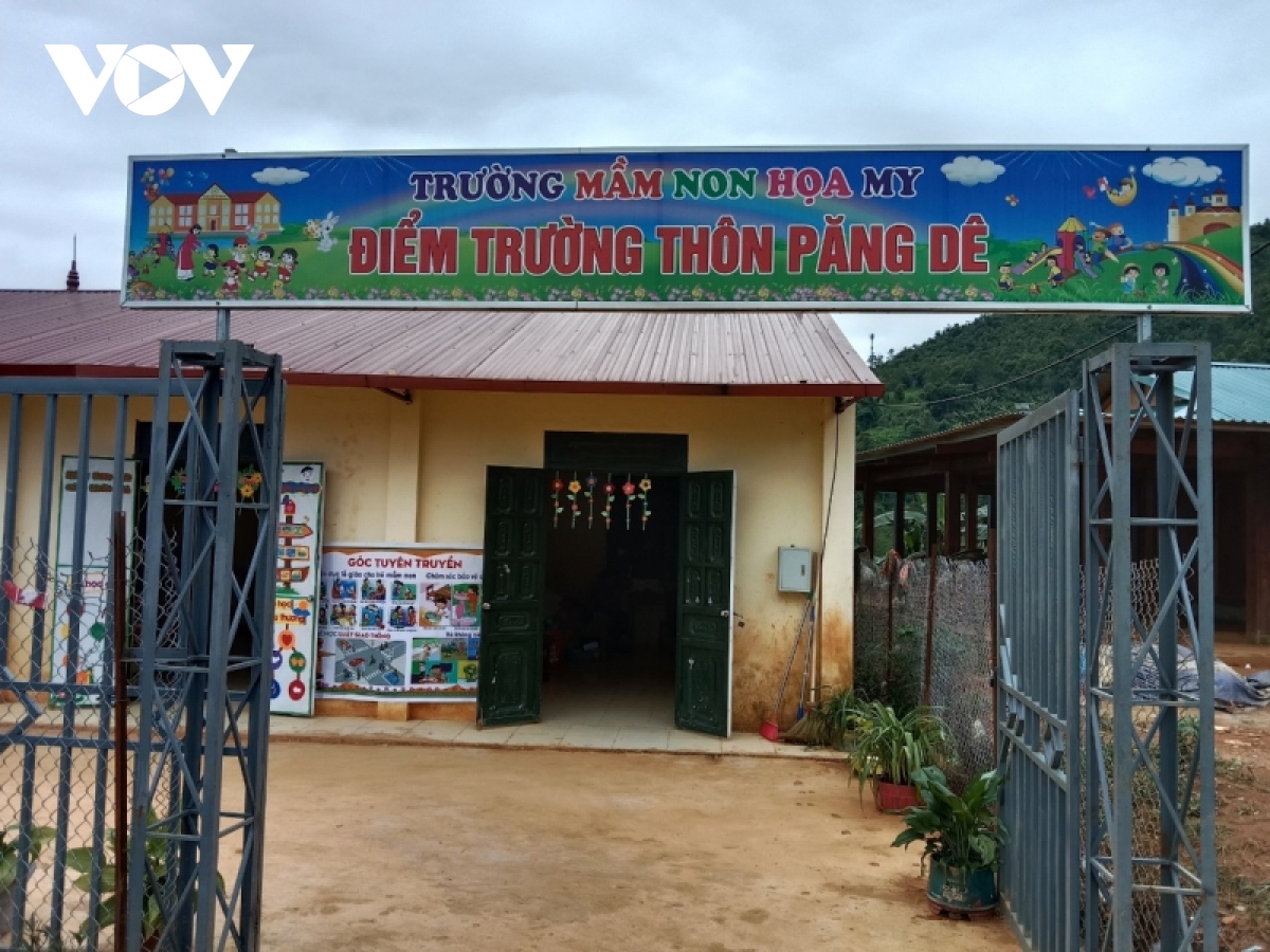 Điểm trưởng Păng Dê, xã Bản Mù, huyện Trạm Tấu, tỉnh Yên Bái vừa được xây dựng kiên cố cách đây hơn 2 năm.