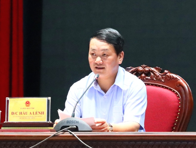 Bộ trưởng, Chủ nhiệm Ủy ban Dân tộc Hầu A Lềnh chủ trì họp đánh giá một năm thực hiện Chương trình 1719