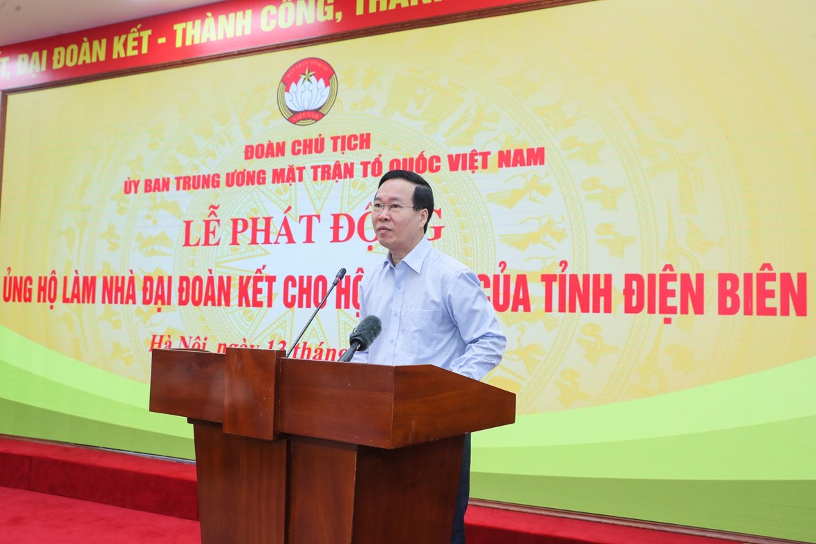 Chủ tịch nước Võ Văn Thưởng phát biểu tại Lễ phát động.