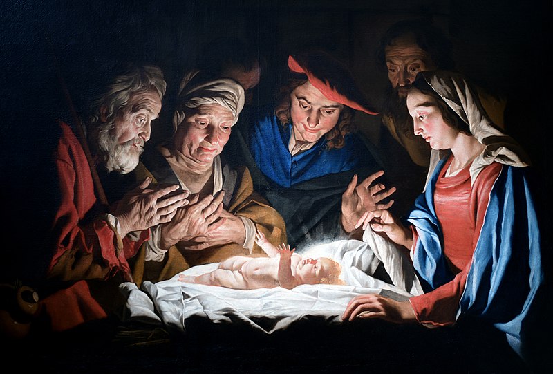 Các mục đồng chiêm bái Giê-su (1632), tác phẩm của họa sĩ người Hà Lan Matthias Stomer