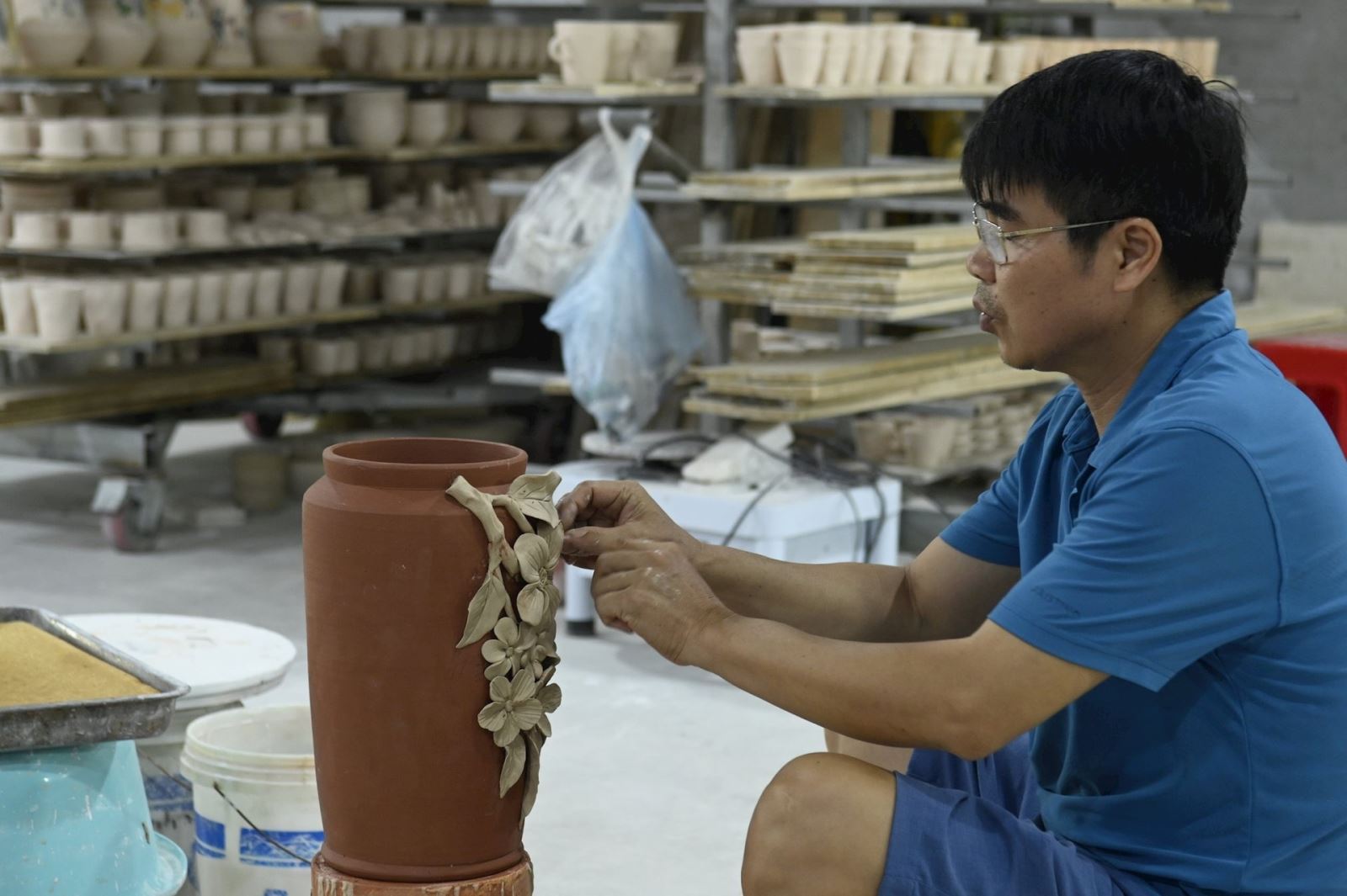 Gốm Kim Lan nức tiếng xa gần. Ảnh: P. Sỹ.