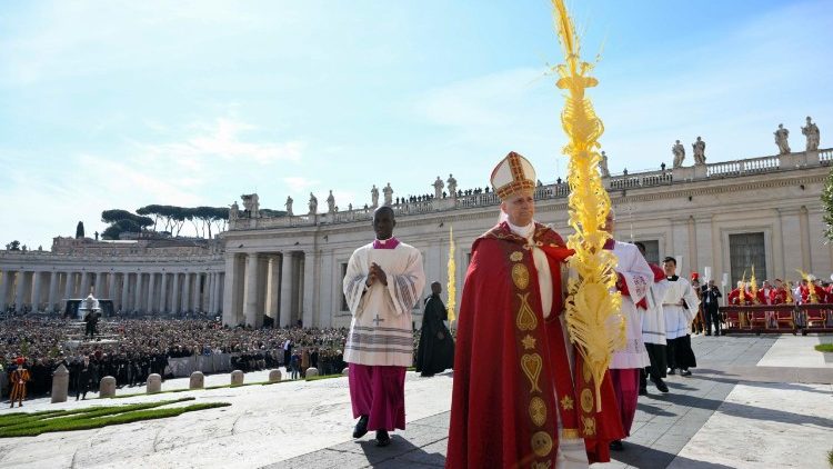 Đức Thánh Cha Lêô XIV chủ sự Thánh lễ Chúa Nhật Lễ Lá (2026) (@Vatican Media)