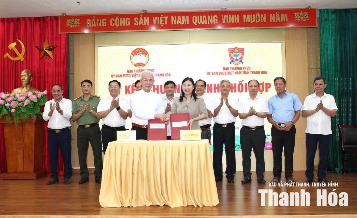 Ủy ban ĐKCG tỉnh và Ủy ban MTTQ tỉnh ký kết chương trình phối hợp giai đoạn 2026-2031.